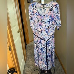 *EUC Nina Leonard Godet Peekaboo Color Dress - P2X